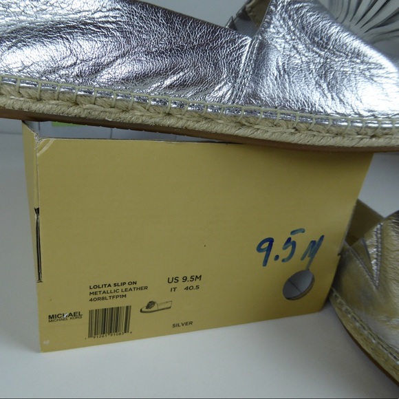 Michael Kors Lolita Slip On Metallic Pom Pom Shoes - Picture 6 of 6